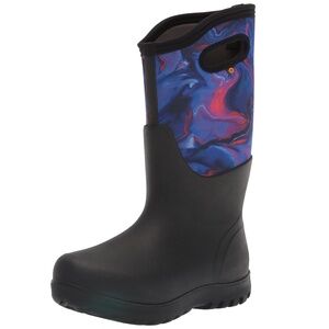 NWOB BOGS Mesa Womens Boots Oil Twist Print Black Size 12 Waterproof Neo Tech